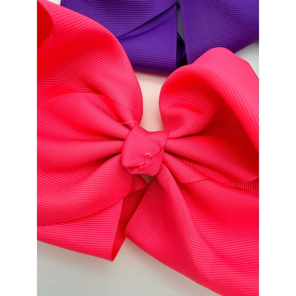 JoJo Siwa Signature Hair Bows Set of 4 Purple Pink Mint Green Large Clips